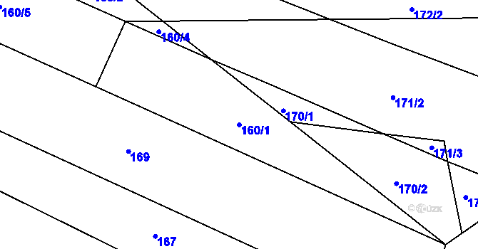 Parcela st. 160/1 v KÚ Nekvasovy, Katastrální mapa