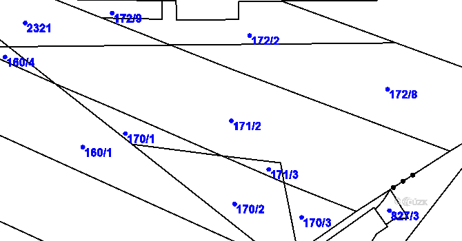Parcela st. 171/2 v KÚ Nekvasovy, Katastrální mapa
