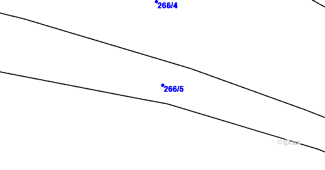 Parcela st. 266/5 v KÚ Lešany u Nelahozevsi, Katastrální mapa