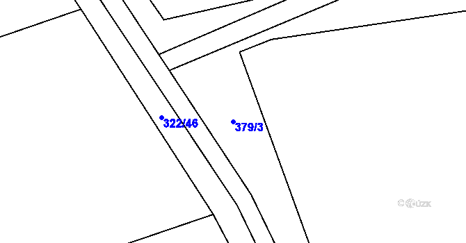 Parcela st. 379/3 v KÚ Lešany u Nelahozevsi, Katastrální mapa