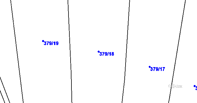Parcela st. 379/18 v KÚ Lešany u Nelahozevsi, Katastrální mapa