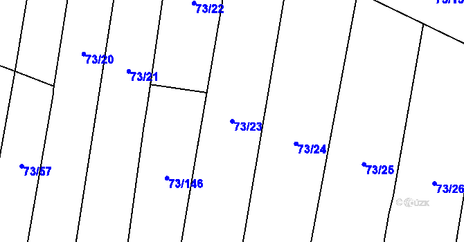 Parcela st. 73/23 v KÚ Nelahozeves, Katastrální mapa
