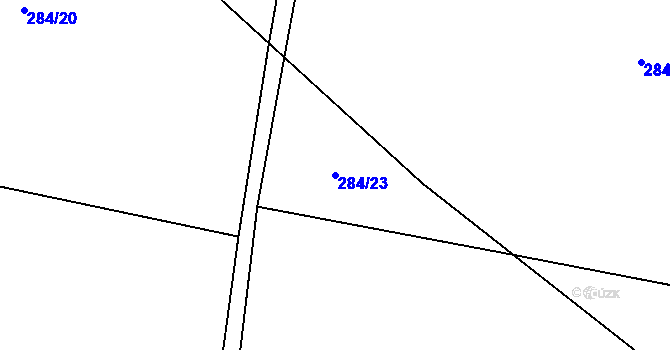 Parcela st. 284/23 v KÚ Nelahozeves, Katastrální mapa