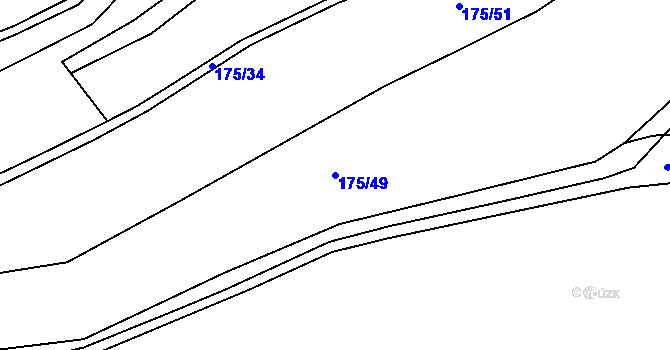 Parcela st. 175/49 v KÚ Nelahozeves, Katastrální mapa