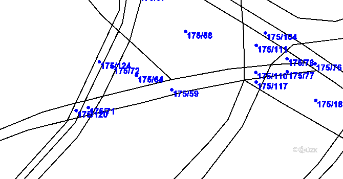 Parcela st. 175/59 v KÚ Nelahozeves, Katastrální mapa
