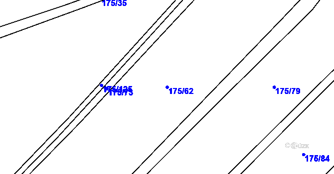 Parcela st. 175/62 v KÚ Nelahozeves, Katastrální mapa