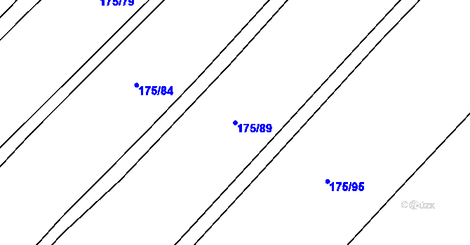 Parcela st. 175/89 v KÚ Nelahozeves, Katastrální mapa