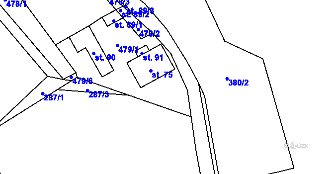 Parcela st. 479/4 v KÚ Novosedly u Nemanic, Katastrální mapa