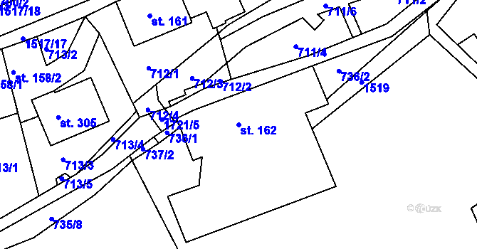 Parcela st. 162 v KÚ Němčice u České Třebové, Katastrální mapa