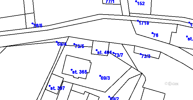 Parcela st. 401 v KÚ Němčice u České Třebové, Katastrální mapa