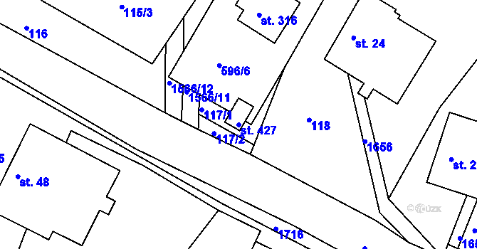 Parcela st. 427 v KÚ Němčice u České Třebové, Katastrální mapa