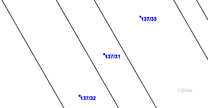 Parcela st. 137/31 v KÚ Němčice u Holešova, Katastrální mapa
