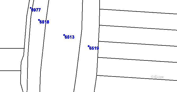Parcela st. 6519 v KÚ Němčice nad Hanou, Katastrální mapa