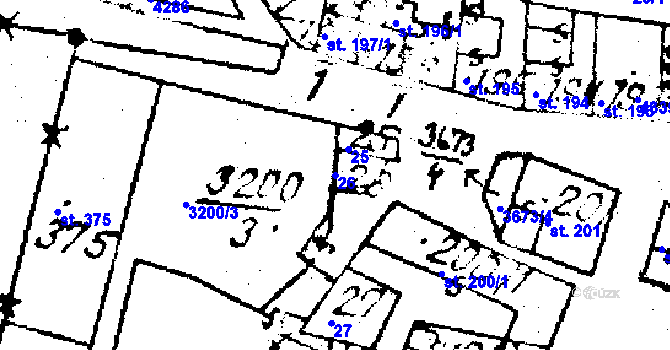 Parcela st. 26 v KÚ Němčice nad Hanou, Katastrální mapa