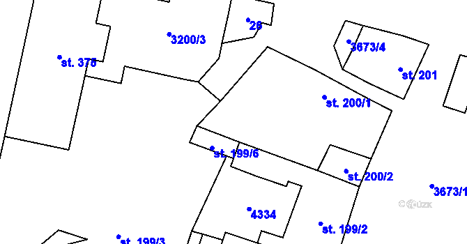 Parcela st. 27 v KÚ Němčice nad Hanou, Katastrální mapa