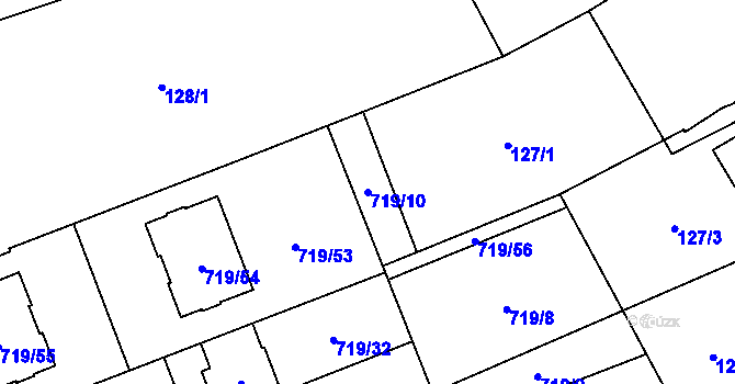 Parcela st. 719/10 v KÚ Nemilany, Katastrální mapa