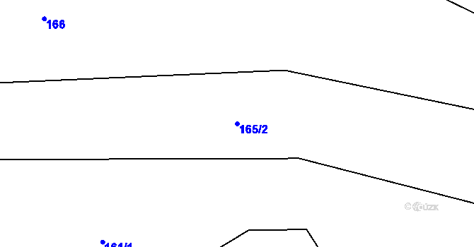 Parcela st. 165/2 v KÚ Nemile, Katastrální mapa