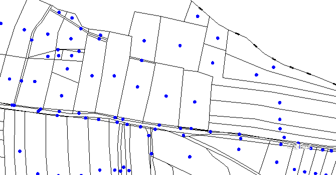 Parcela st. 197 v KÚ Nemíž, Katastrální mapa