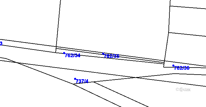 Parcela st. 762/35 v KÚ Nemíž, Katastrální mapa