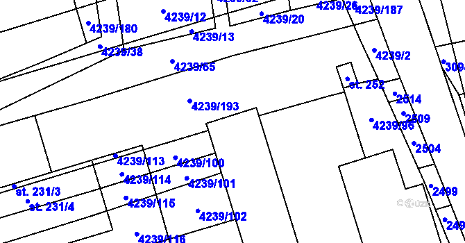 Parcela st. 226/1 v KÚ Nemochovice, Katastrální mapa