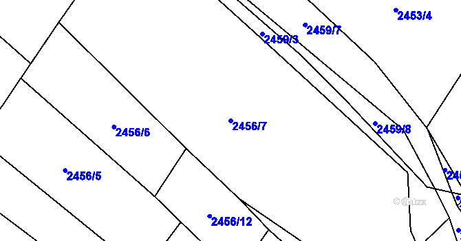 Parcela st. 2456/7 v KÚ Nemochovice, Katastrální mapa