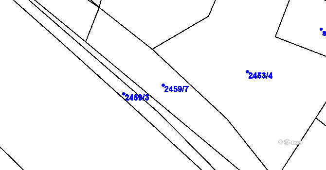 Parcela st. 2459/7 v KÚ Nemochovice, Katastrální mapa
