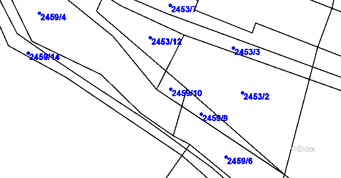 Parcela st. 2459/10 v KÚ Nemochovice, Katastrální mapa