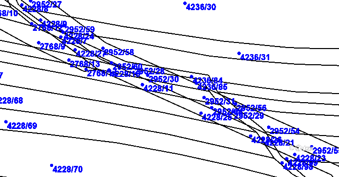 Parcela st. 2952 v KÚ Nemochovice, Katastrální mapa
