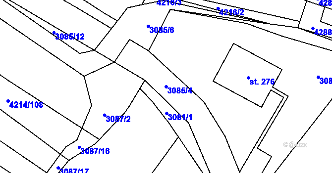 Parcela st. 3085/4 v KÚ Nemochovice, Katastrální mapa