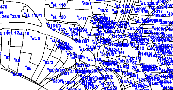 Parcela st. 3131/1 v KÚ Nemochovice, Katastrální mapa