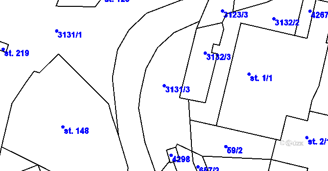 Parcela st. 3131/3 v KÚ Nemochovice, Katastrální mapa
