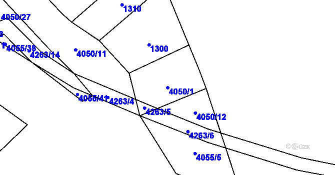 Parcela st. 4050/1 v KÚ Nemochovice, Katastrální mapa