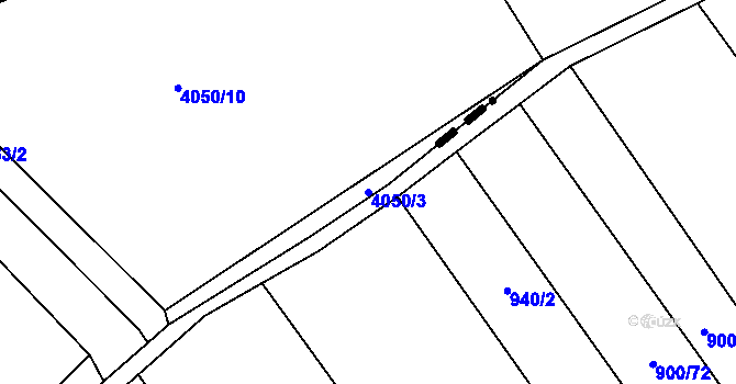 Parcela st. 4050/3 v KÚ Nemochovice, Katastrální mapa