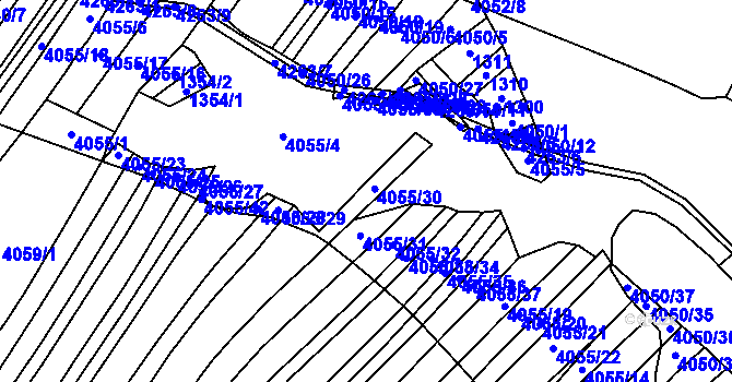 Parcela st. 4055 v KÚ Nemochovice, Katastrální mapa