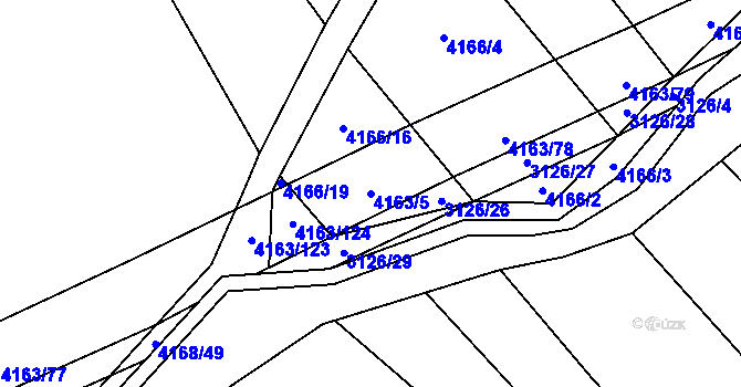 Parcela st. 4163/5 v KÚ Nemochovice, Katastrální mapa