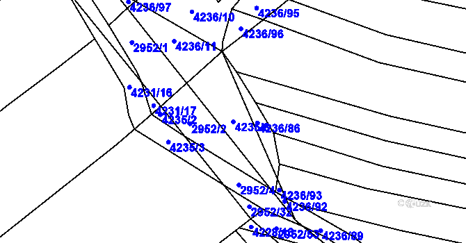 Parcela st. 4236/8 v KÚ Nemochovice, Katastrální mapa