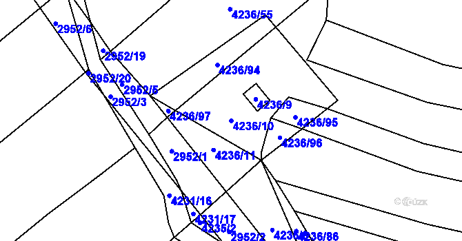 Parcela st. 4236/10 v KÚ Nemochovice, Katastrální mapa