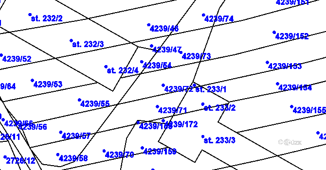 Parcela st. 4239/72 v KÚ Nemochovice, Katastrální mapa