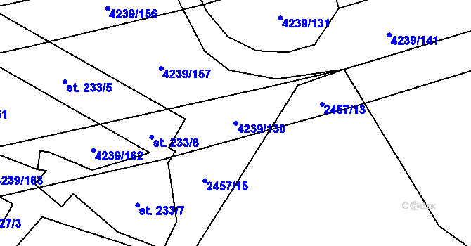 Parcela st. 4239/130 v KÚ Nemochovice, Katastrální mapa