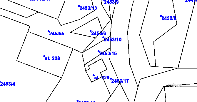 Parcela st. 2453/15 v KÚ Nemochovice, Katastrální mapa