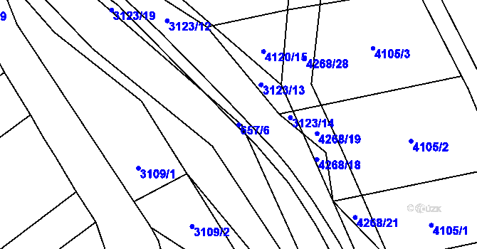 Parcela st. 657/6 v KÚ Nemochovice, Katastrální mapa