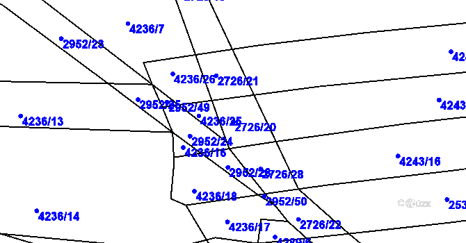 Parcela st. 2726/20 v KÚ Nemochovice, Katastrální mapa