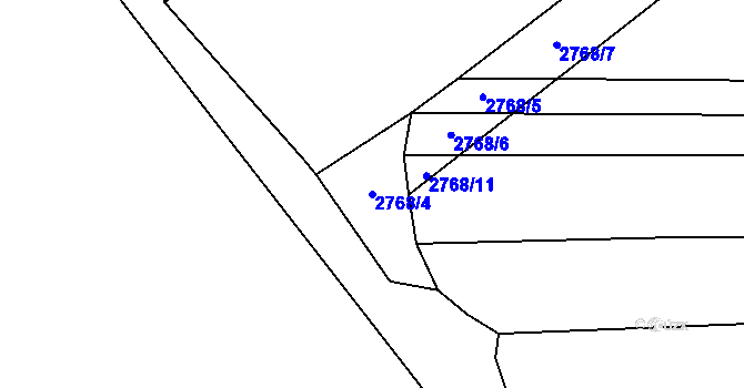 Parcela st. 2768/4 v KÚ Nemochovice, Katastrální mapa
