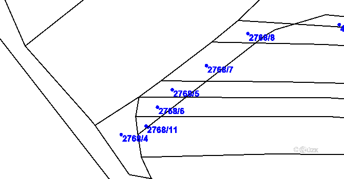 Parcela st. 2768/5 v KÚ Nemochovice, Katastrální mapa