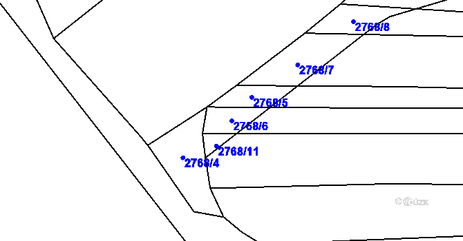 Parcela st. 2768/6 v KÚ Nemochovice, Katastrální mapa