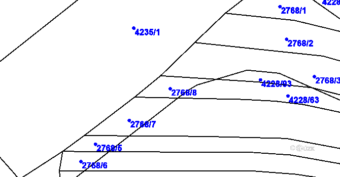 Parcela st. 2768/8 v KÚ Nemochovice, Katastrální mapa
