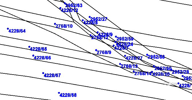 Parcela st. 2768/9 v KÚ Nemochovice, Katastrální mapa
