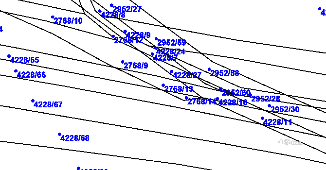 Parcela st. 2768/13 v KÚ Nemochovice, Katastrální mapa