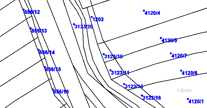 Parcela st. 3123/10 v KÚ Nemochovice, Katastrální mapa