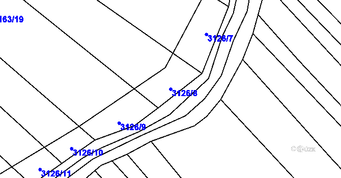Parcela st. 3126/8 v KÚ Nemochovice, Katastrální mapa